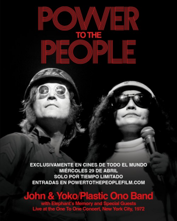 POWER TO THE PEOPLE: JOHN YAMP; YOKO LIVE IN NYC